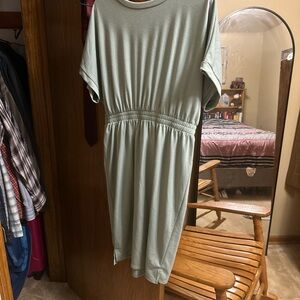 Magnolia Green Casual Sheath Midi Dress